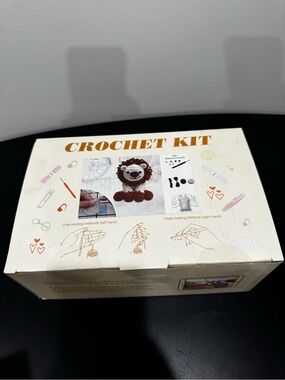 Crochet Kit for Kids - Brown Lion Plush Craft Set